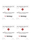 2015 Klinker Brick Marisa Vineyard Shelf Talker